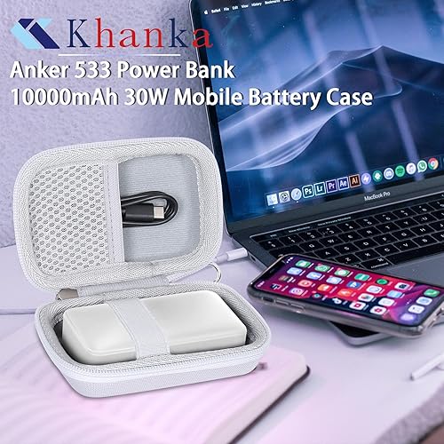 Miniatura 9 de khanka Funda de viaje rígida de repuesto para Anker 533 Power BankAnker Nano Power Bank, cargador portátil de 10000 mAh (PD 30 W máx. Leistung),