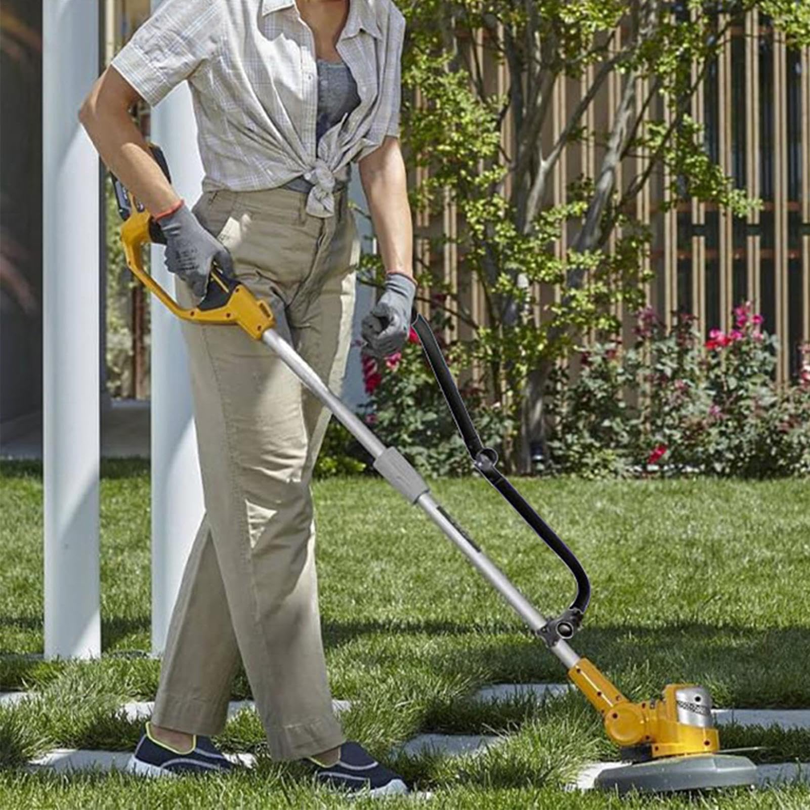 Poignée de débroussailleuse ergonomique avec angle réglable, fixation pour pelouse, jardin, parc, rue, cour, ferme, accessoires d'aménagement paysager, fixation rapide