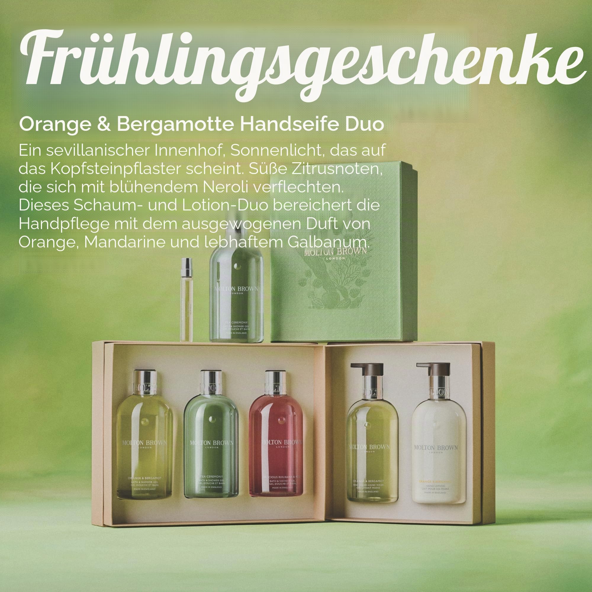 Molton Brown Orange & Bergamot Handpflege-Kollektion | Handwäsche 300 ml, Handlotion 300 ml, Handpflege-Geschenkset, Muttertag
