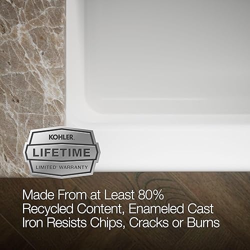 Miniatura 10 de Kohler 6546-0 Dickinson - Fregadero de cocina de granja de un solo tazón de 33" x 19-916" x 8-58"