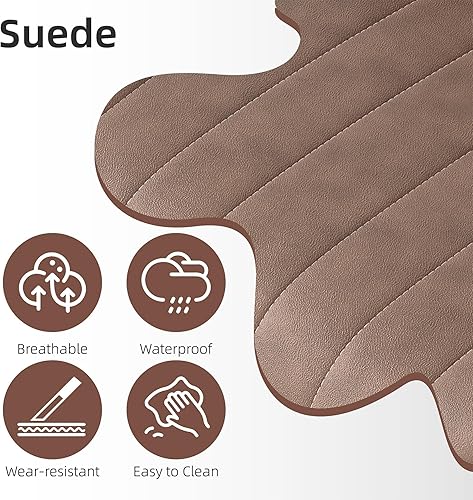 Miniatura 3 de Youhauchair Juego de 2 taburetes de bar, taburetes giratorios de altura de mostrador con respaldo, sillas de bar ajustables de cuero de PU, taburete