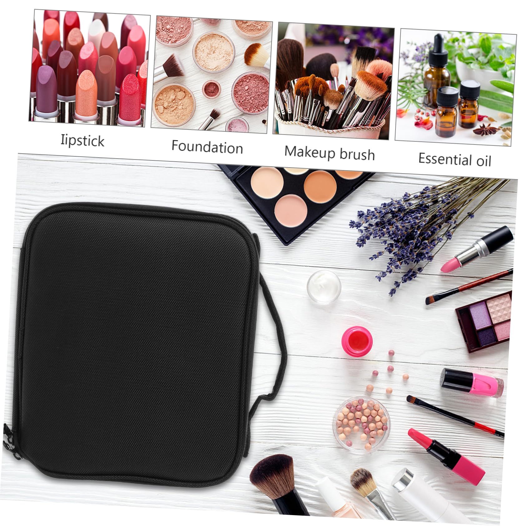 Maletín De Maquillaje Portátil Bolsa Multifuncional para Mujer Caja De Cosméticos