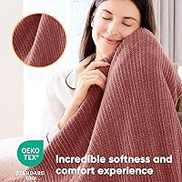 Vista 265 de inhand Knitted Throw Blankets for Couch and Bed, Soft Cozy Knit Blanket with Tassel, Black Lightweight Decorative Blankets and Throws, Farmhouse