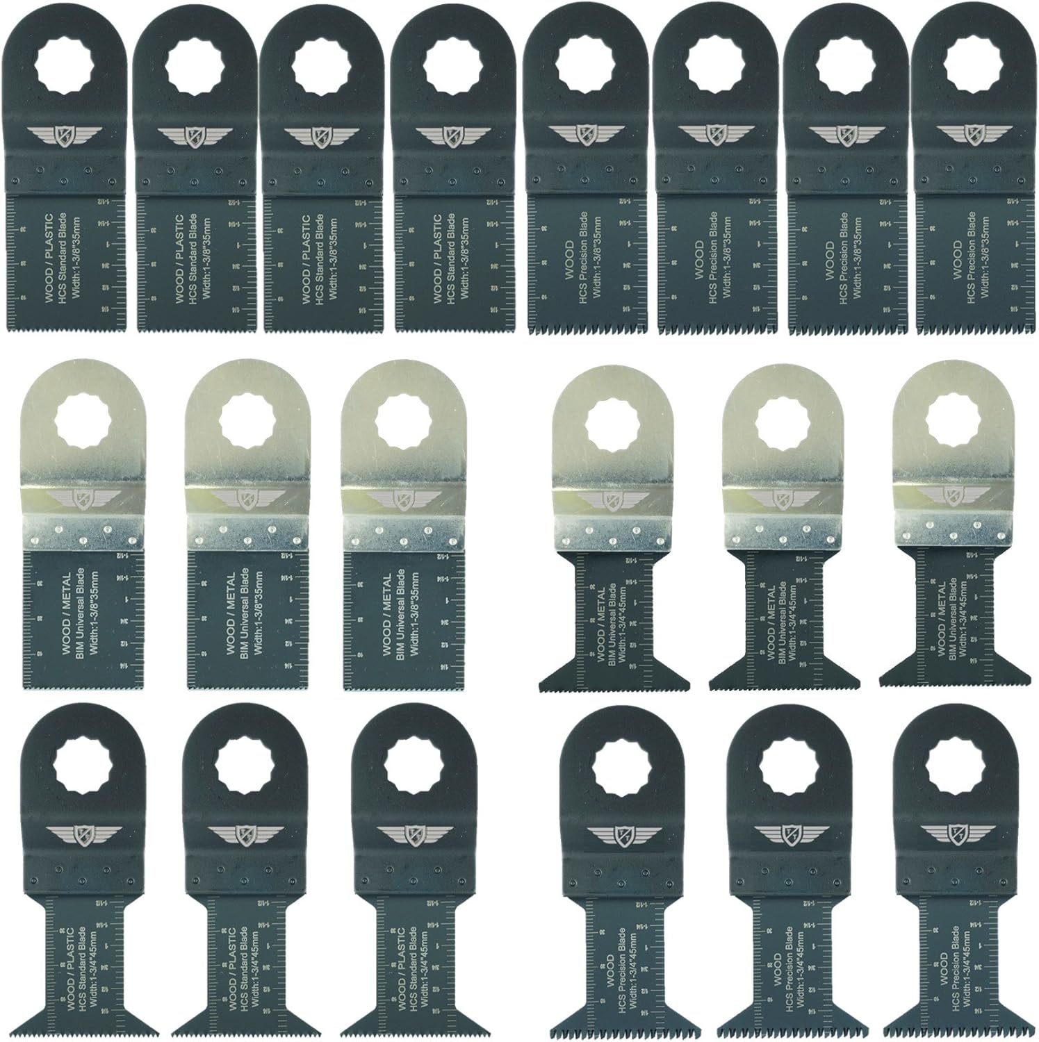 20 x TopsTools WXK20J Mix Blades Compatible with Worx Sonicrafter, Worx