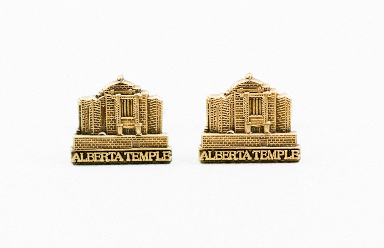 Cardston Alberta Canada Temple Cufflinks, Lapel Pins, Tie Bars, Earrings, Jewelry and Accessories