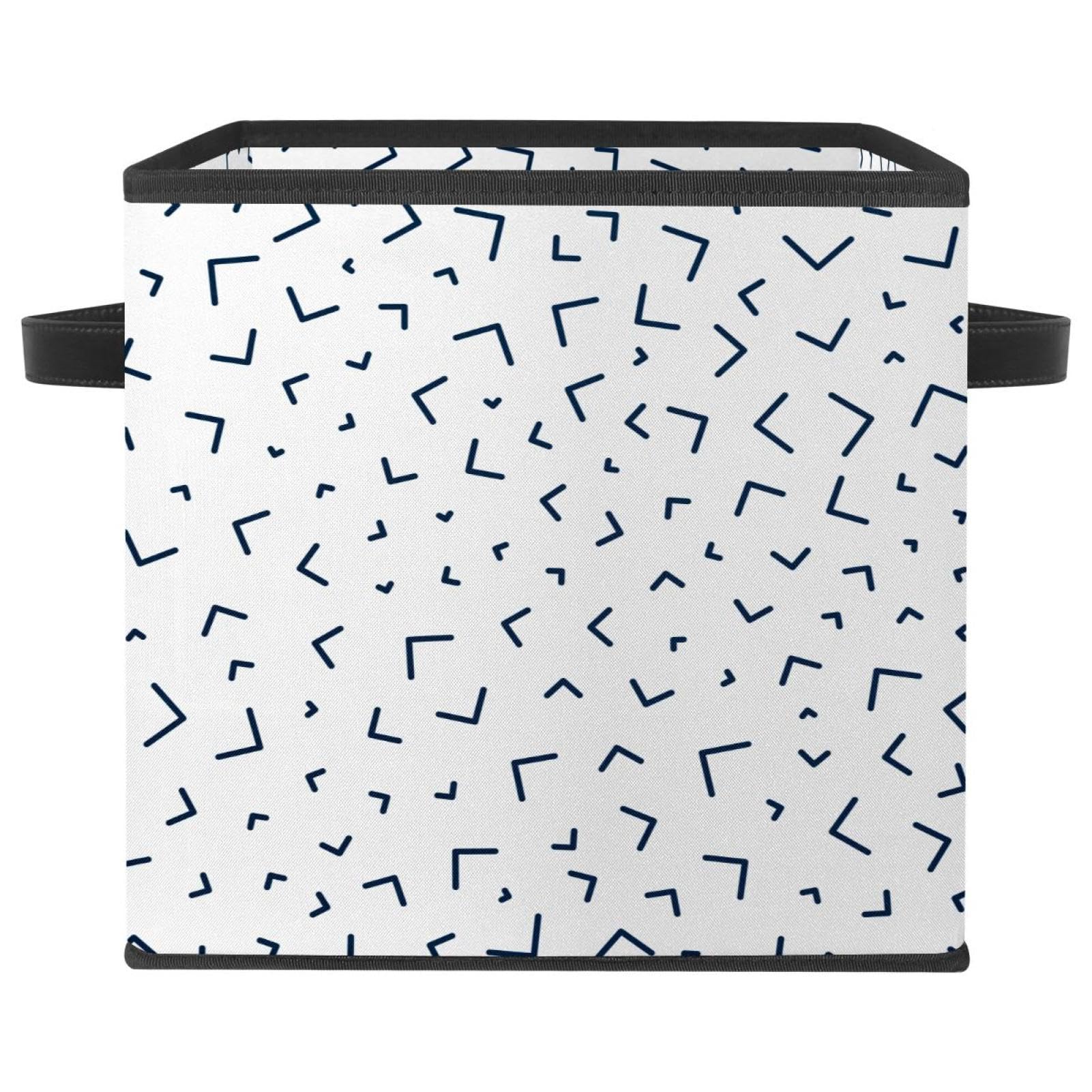 Panier de rangement en tissu noir Memphis pour jouets et chambre d'enfant