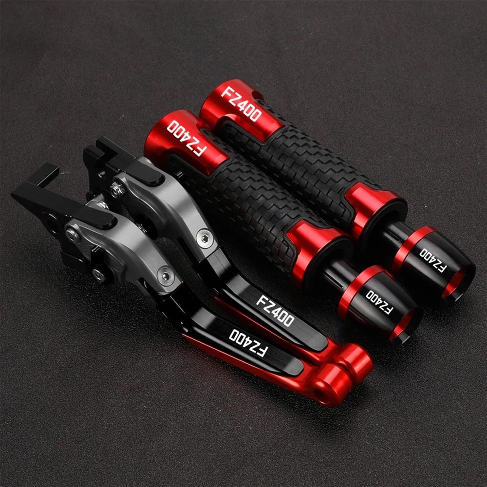 TGVSELPJ Motorcycle Part Motorcycle Handle Bar Extendable Folding Brake Clutch Lever Handlebar for Y-AMAHA FZ400R FZ 400R FZ400 R 1986-1988(Red 6)