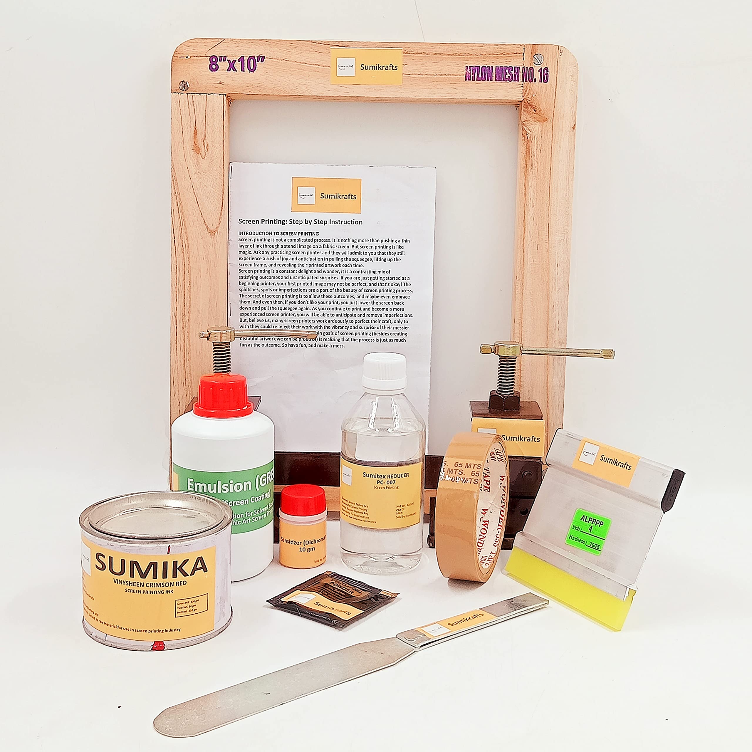 Buy sumikrafts Screen Printing Kit for Beginners Sumika Crimson Red