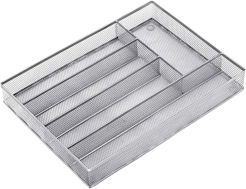 Miniatura 17 de Neudeco Juego de Organizadores de Cajones de 6 Piezas - Bandeja Organizadora de Cubiertos de 5 Compartimentos + 5 Bandejas para Utensilios, Negro-6L