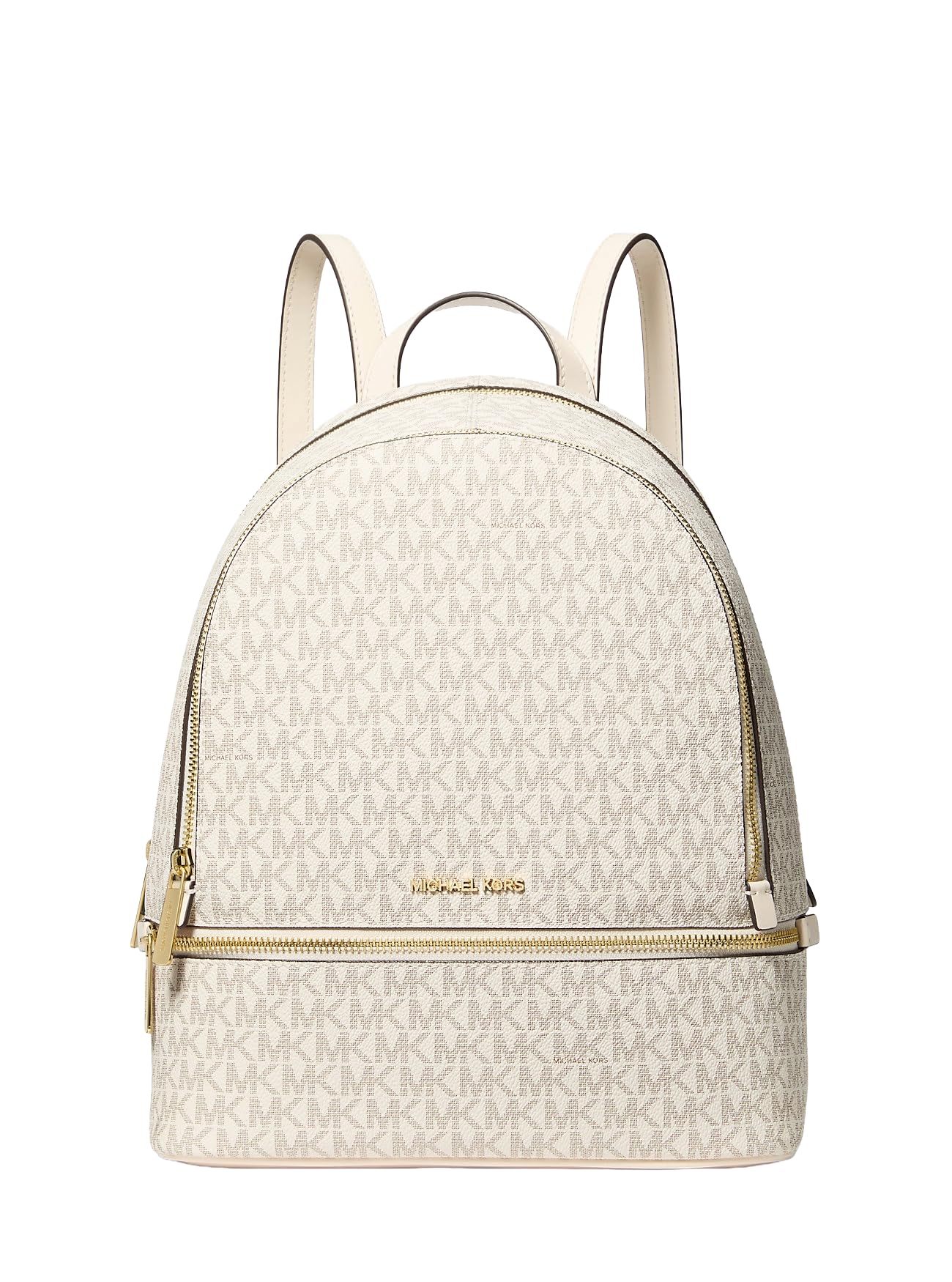 Michael Kors Rhea Medium Signature Logo Backpack Light Cream Multi