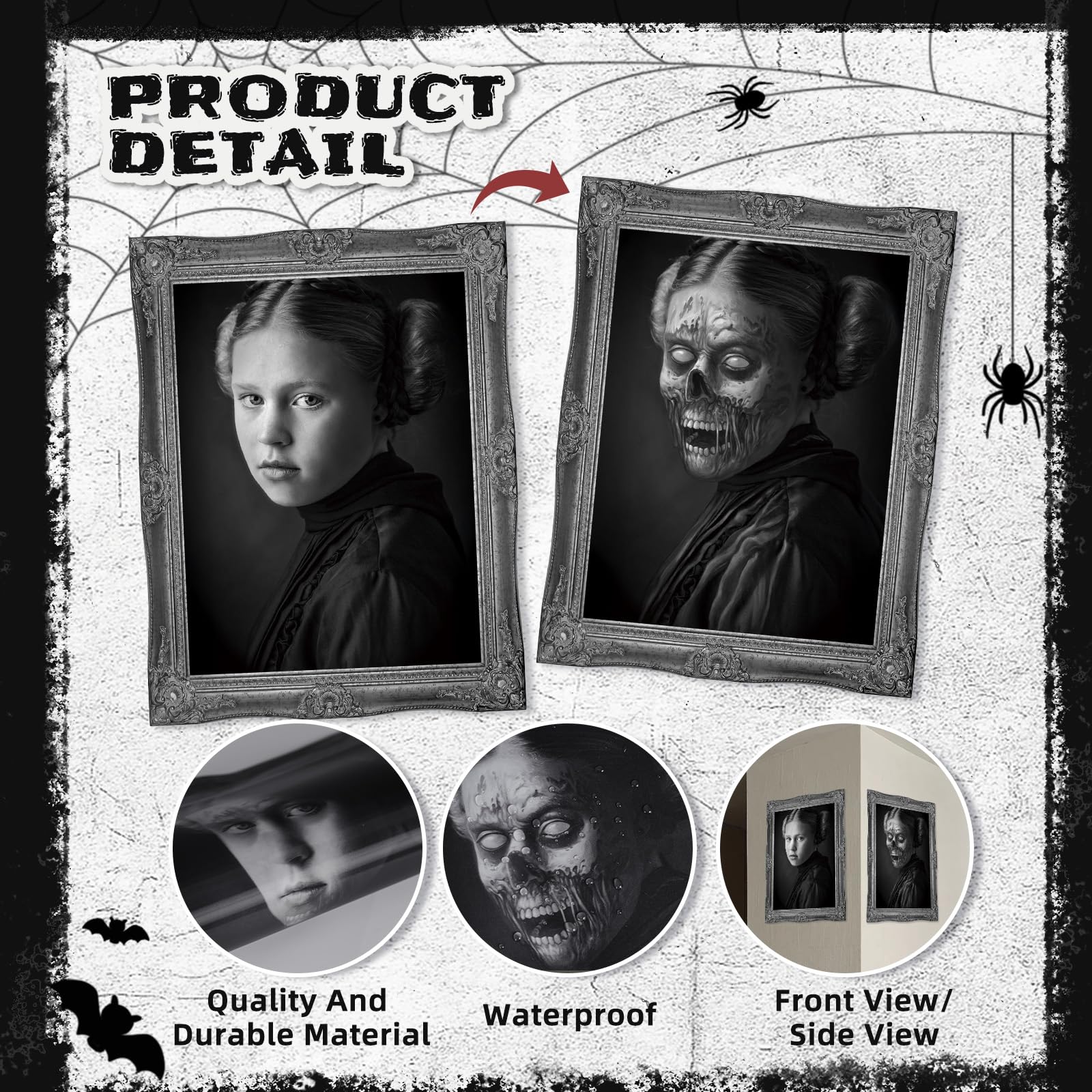 Amazon.com: Garma Halloween Decorations 3D Changing Face Scary