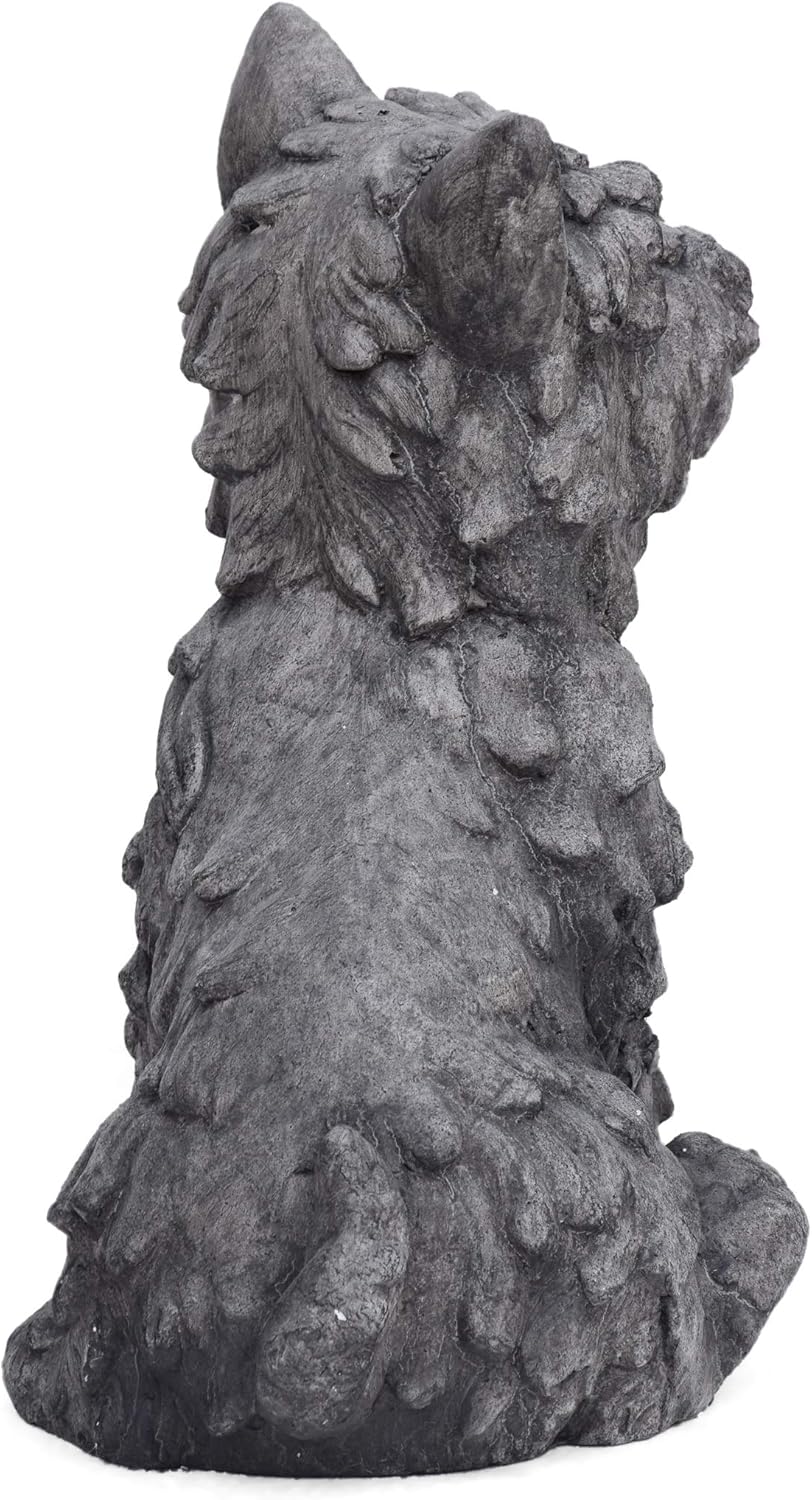 Christopher Knight Home Seth Outdoor Terrier Dog Garden Statue, Antique Gray Finish