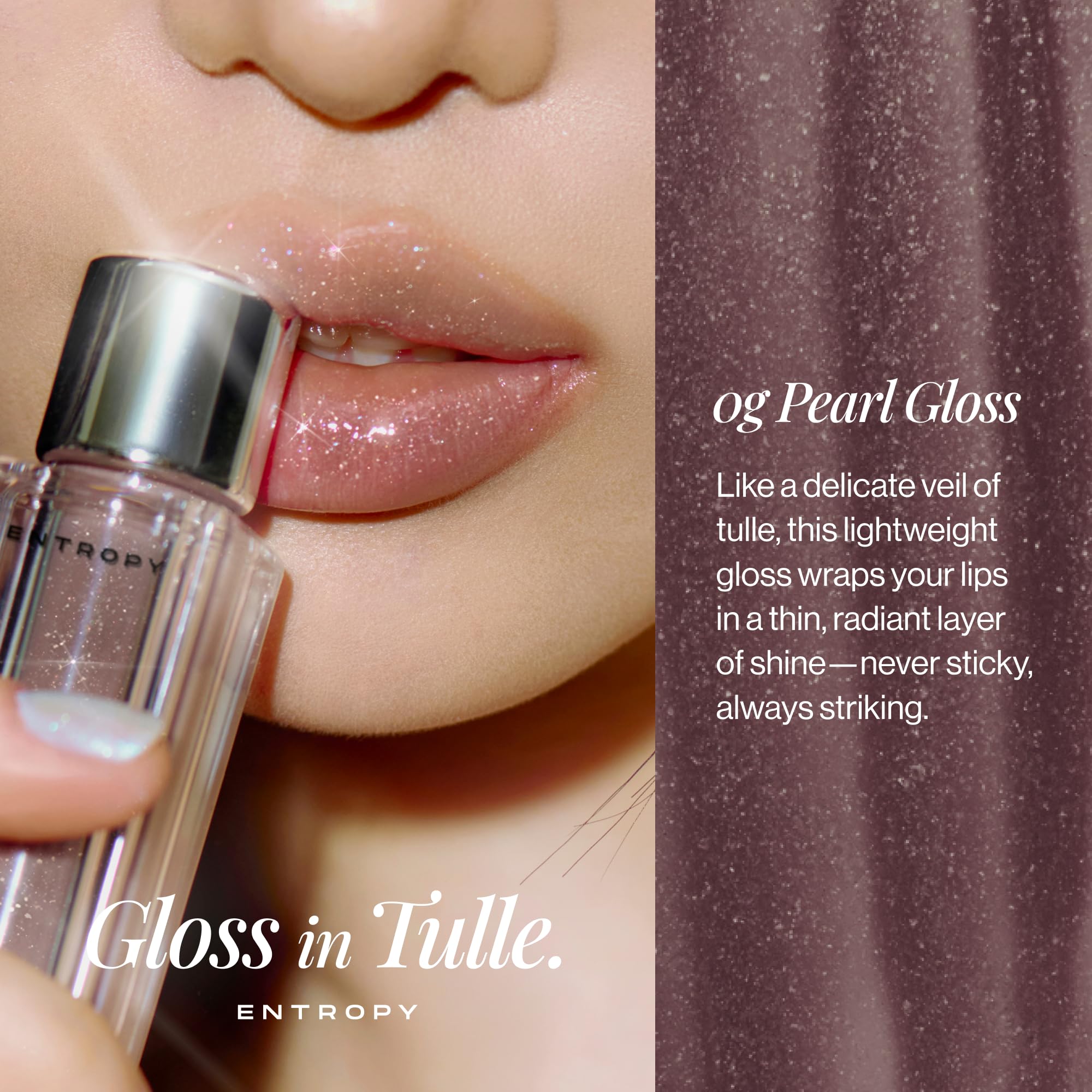 Amazon.com : ENTROPY MAKEUP Tulle Lip Gloss, Lightweight 3D Pearl