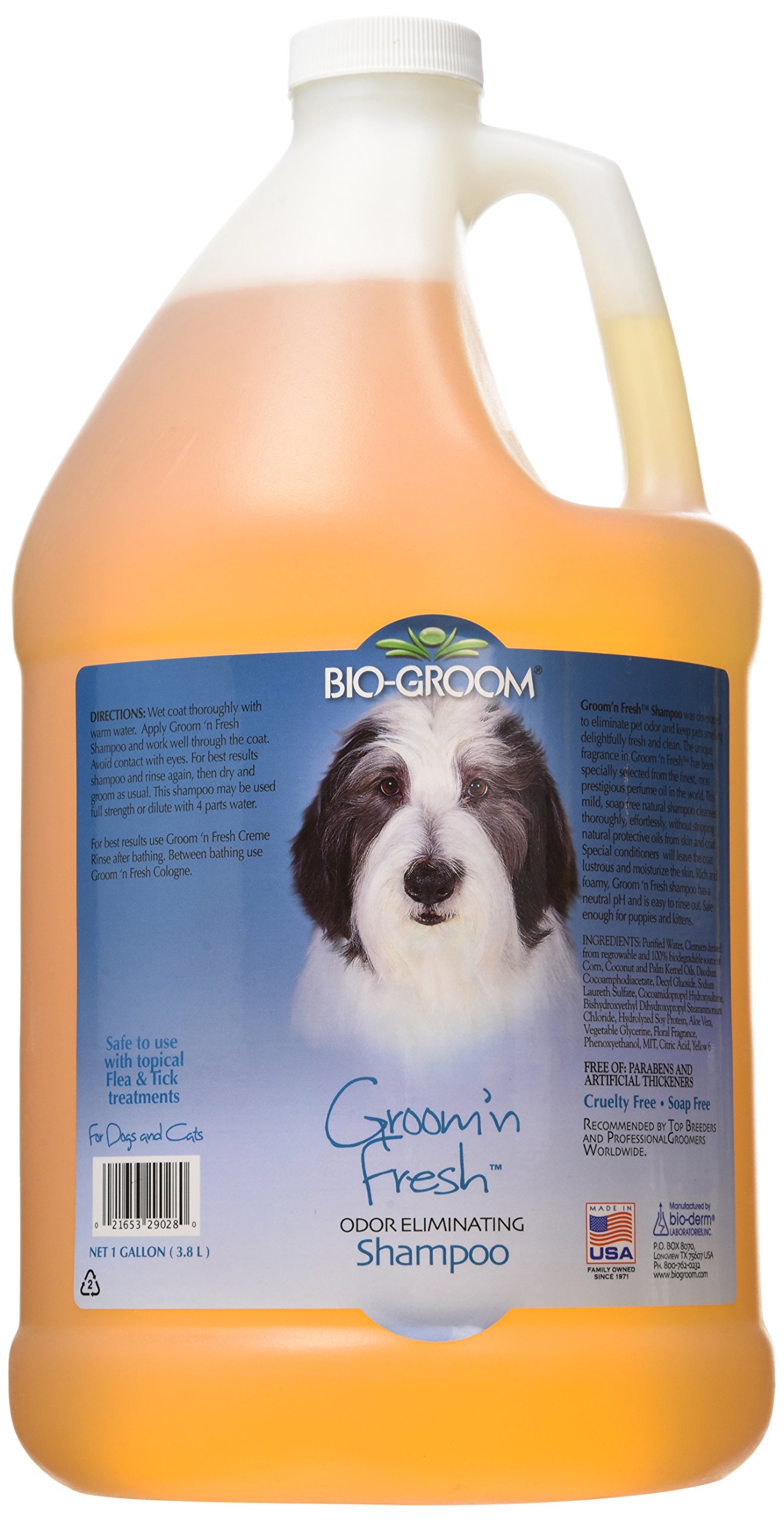 Bio-groomGroom'n Fresh Dog Shampoo – Odor Eliminating, Dog Bathing Supplies, Puppy Wash, Cat & Dog Grooming Supplies, Cruelty-Free, Made in USA, Dog Products – 1 Gallon
