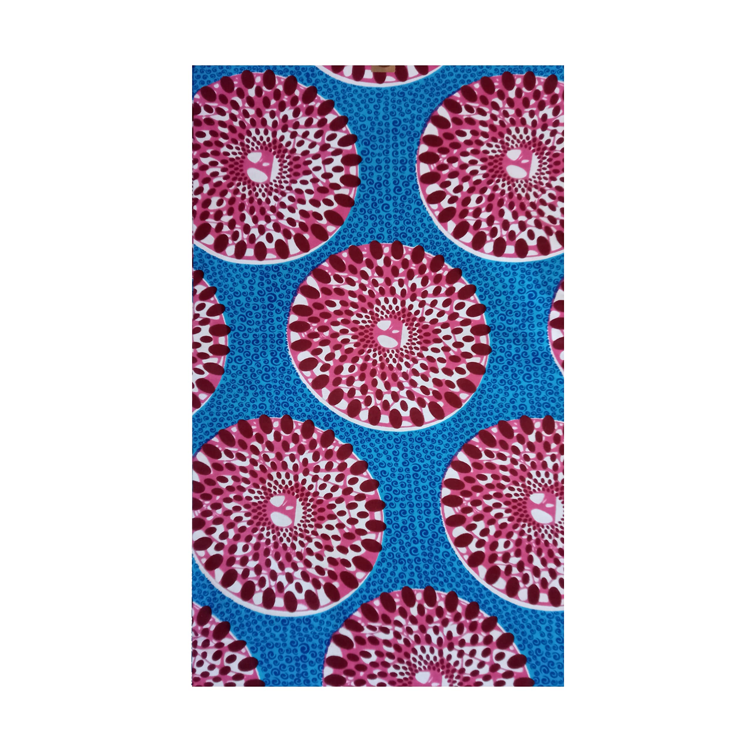 MAYNOWAX Tessuto Wax Africano Originale In Puro Cotone - 2 Yards (180x120 Cm) - Stampa Vivace, Morbido Al Tattoo, Ideale Per Abiti, Borse E Accessori - 2