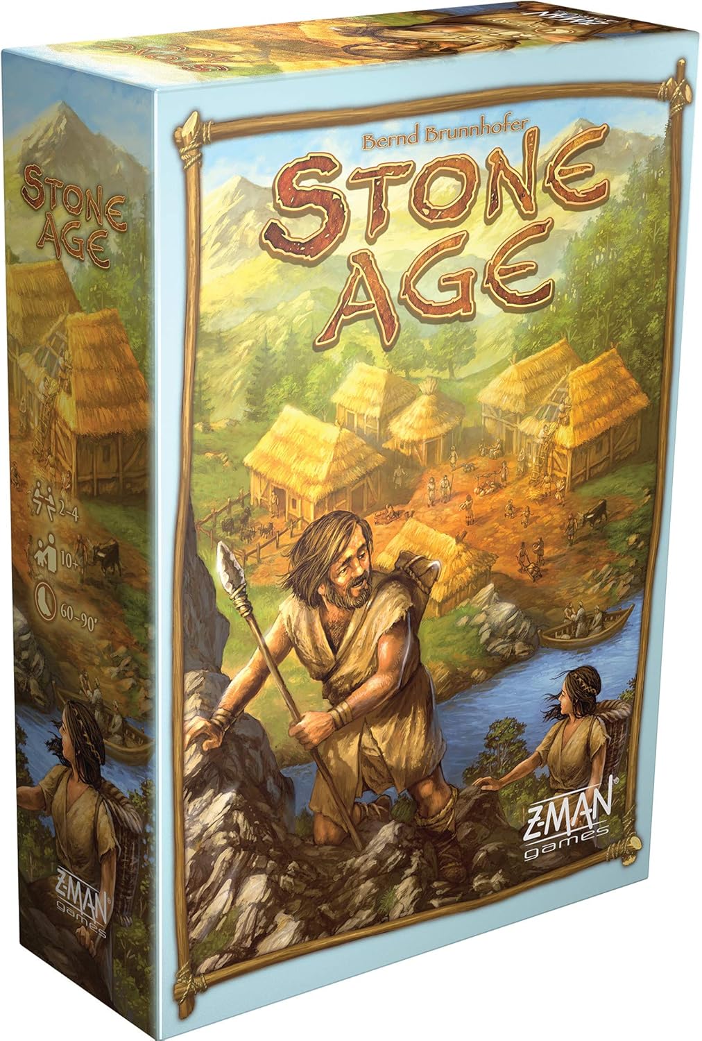 Stone Age Board Game - Engaging Worker Placement Strategy for Civilization Building! Fun Family Game for Kids