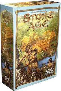 Stone Age Board Game - Engaging Worker Placement Strategy for Civilization Building! Fun Family Game for Kids and Adults, Ages 10+, 2-4 Players, 60-90 Minute Playtime, Made by Z-Man Games