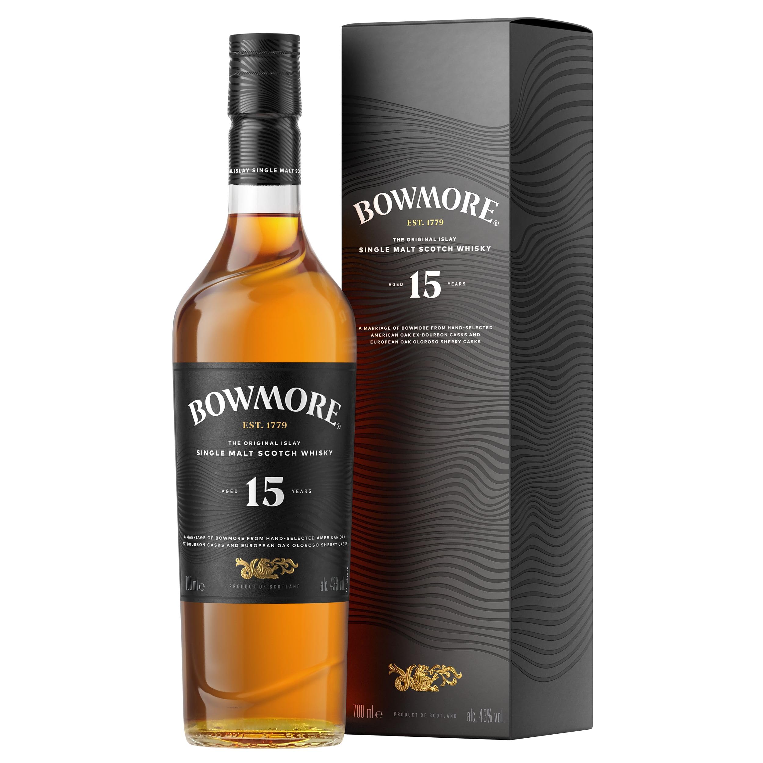 Bowmore 15 Year Old Single Malt Scotch Whisky, 70cl