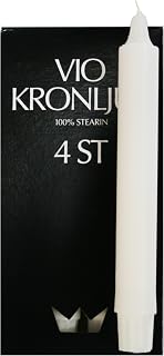 Swedish Crown Candles - 4 Pack White