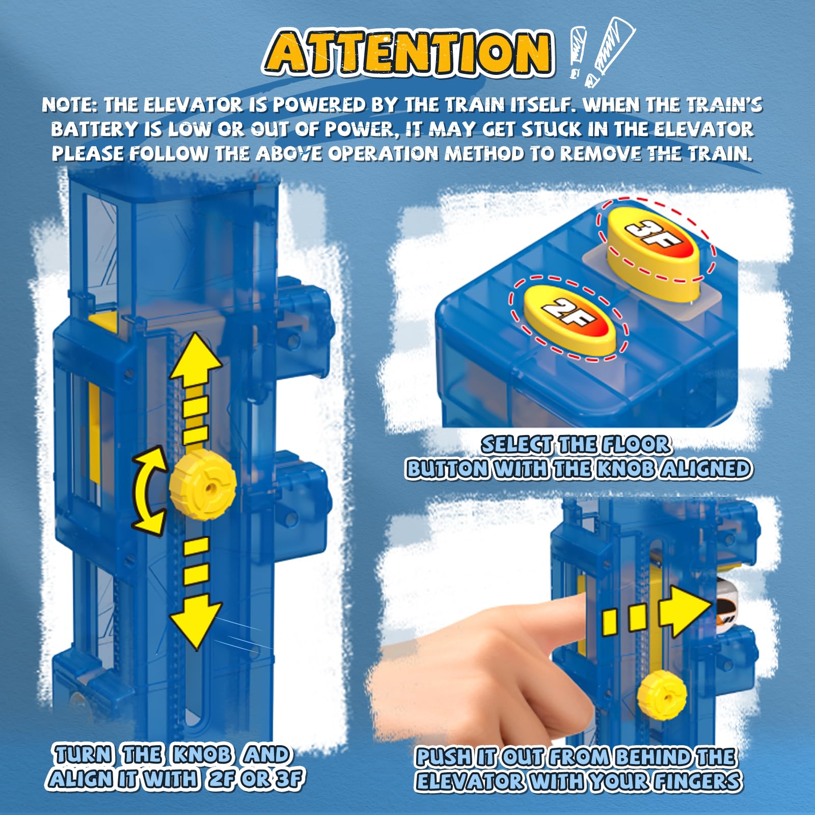 YESHIN Eisenbahn Elektrisch Cube Track Mit Aufzug, Clickrail Electric Train Set, DIY Zugstrecken-Set mit Schwerkraft Defying 3D-Layouts, Eisenbahn Kinder Elektrisch Geschenk für Kinder ab 3 Jahren