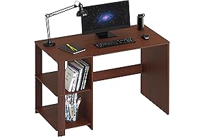 Modern Cherry Desk with Ample Storage for Home Office