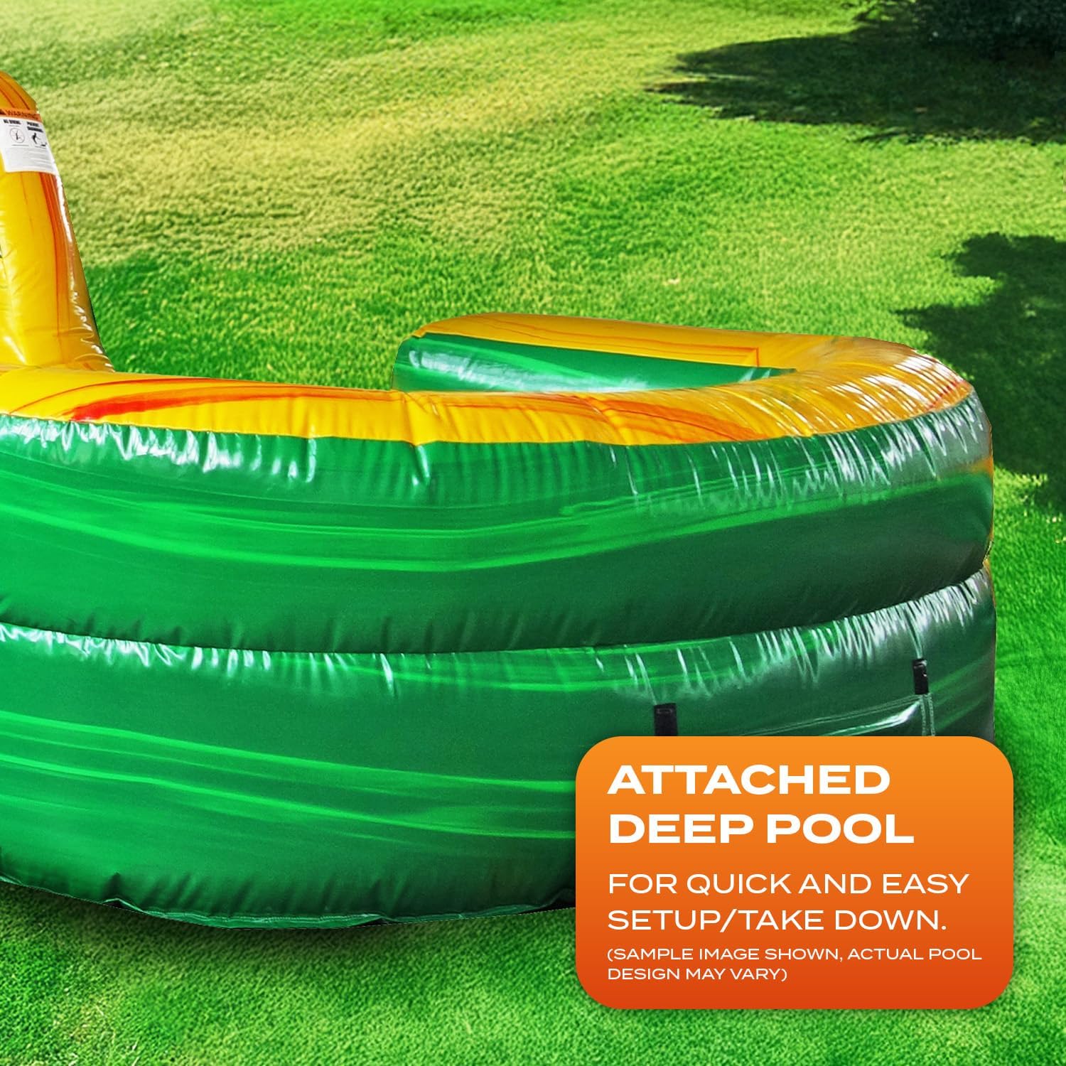 JumpOrange Commercial Grade Water Slide with Splash Pool (with Blower)