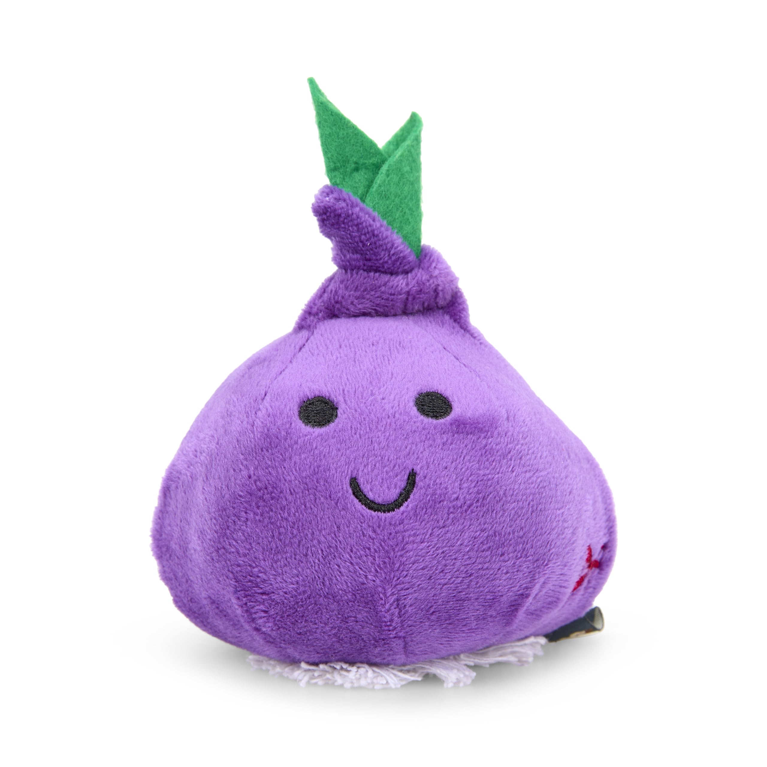 Petface Foodie Faces Reggie Red Onion Plush Dog Toy with Built-In Squeaker (Pack of 1)