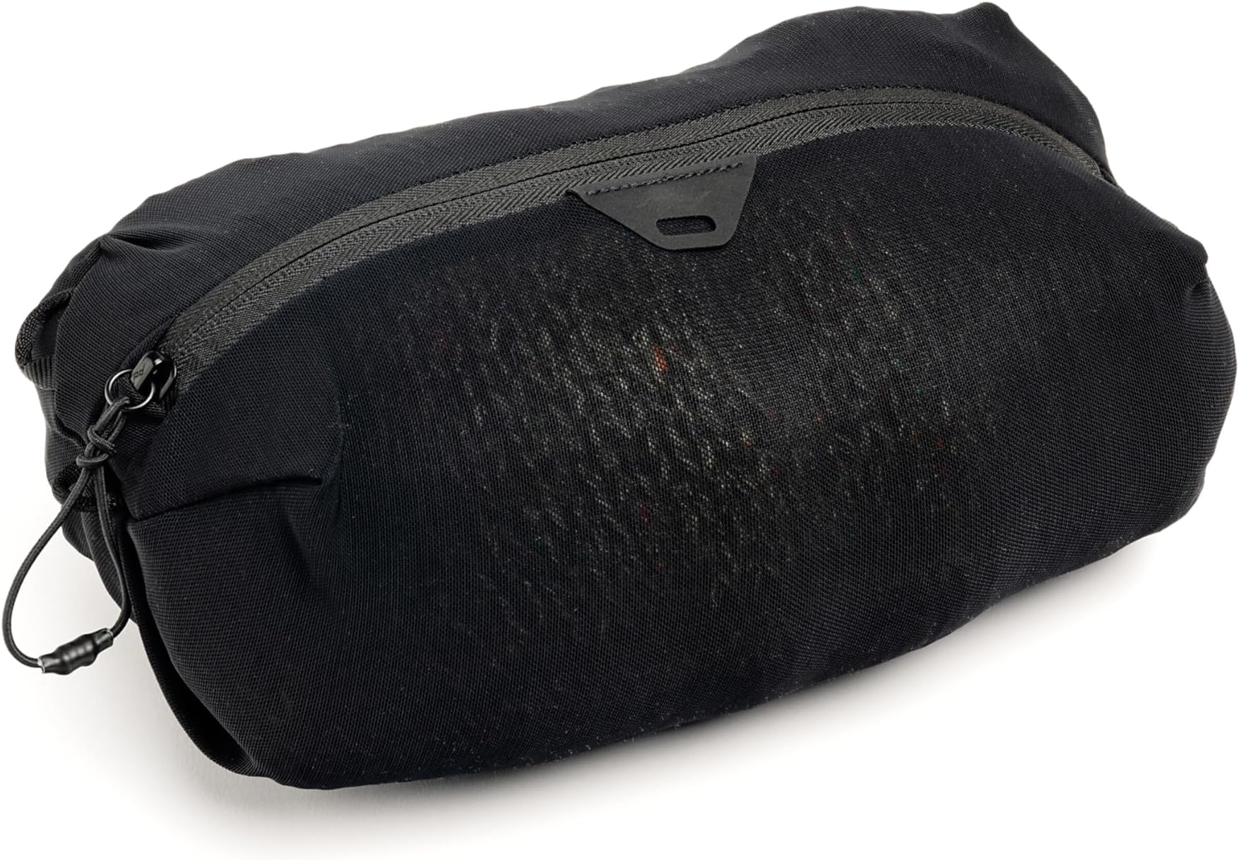 Ultralight Mesh Packing Cube, Black, Stretchy Mesh Luggage Cube with Strap Attachment Points and Luggage Pass Throughs, Zipper Opening, Travel Organizer for Men and Women, Size XS