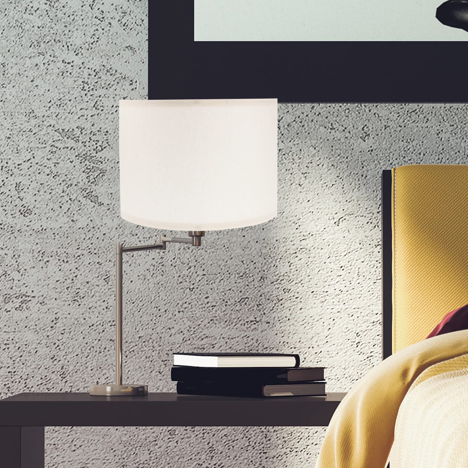 SHERCHPRY 2pezzi Paralumi Tessuto Per Lampade Da Tavolo e Sospensione Da Illuminazione Decorativa Per Camera Letto Soggiorno Ufficio e Cucina