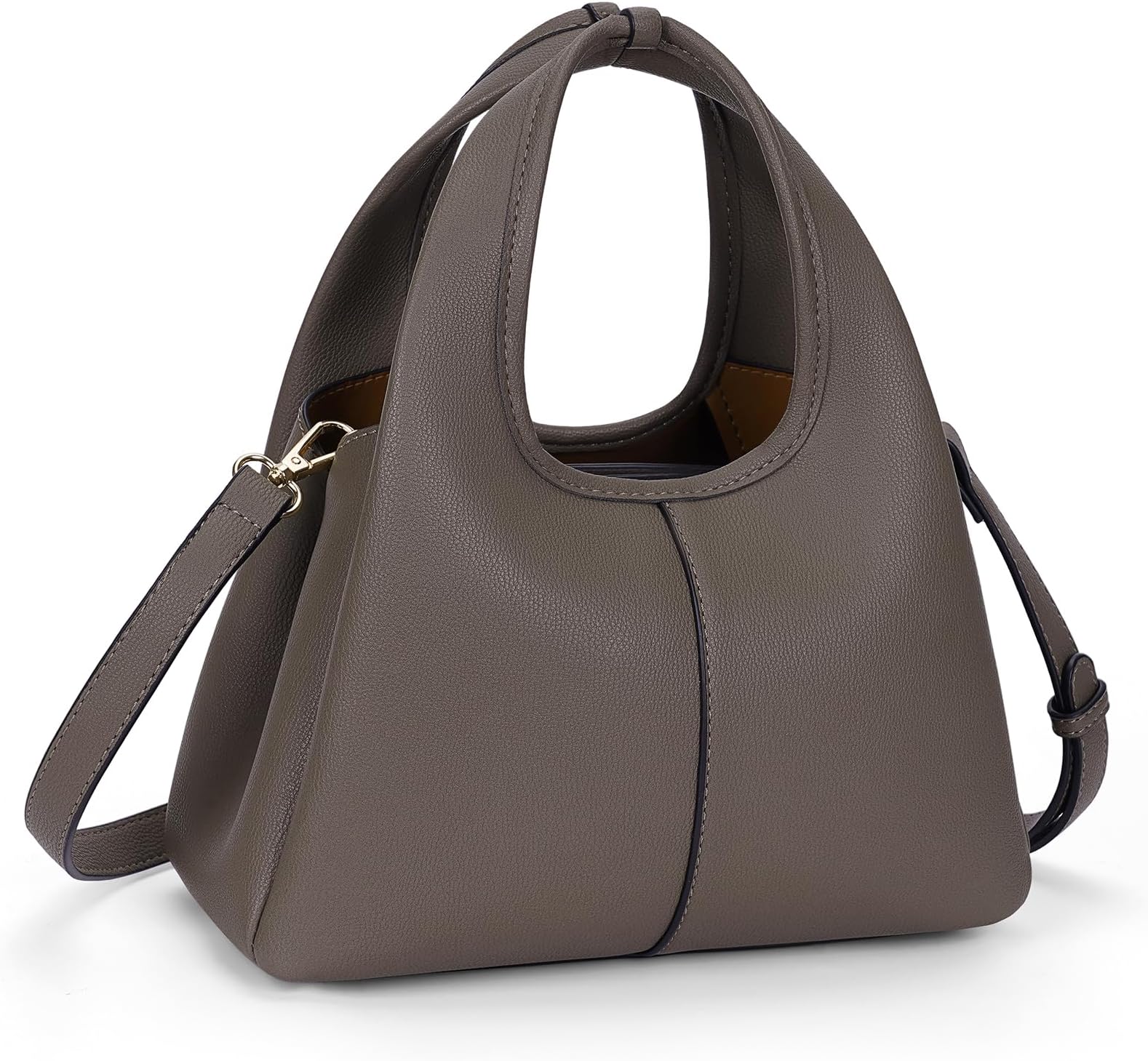 CHAMAIR Suede Leather Tote Bag Small Handbags Ladies Cross Body Tote Bag Suede Hobo Shoulder Bag for Work Shopping Everyday