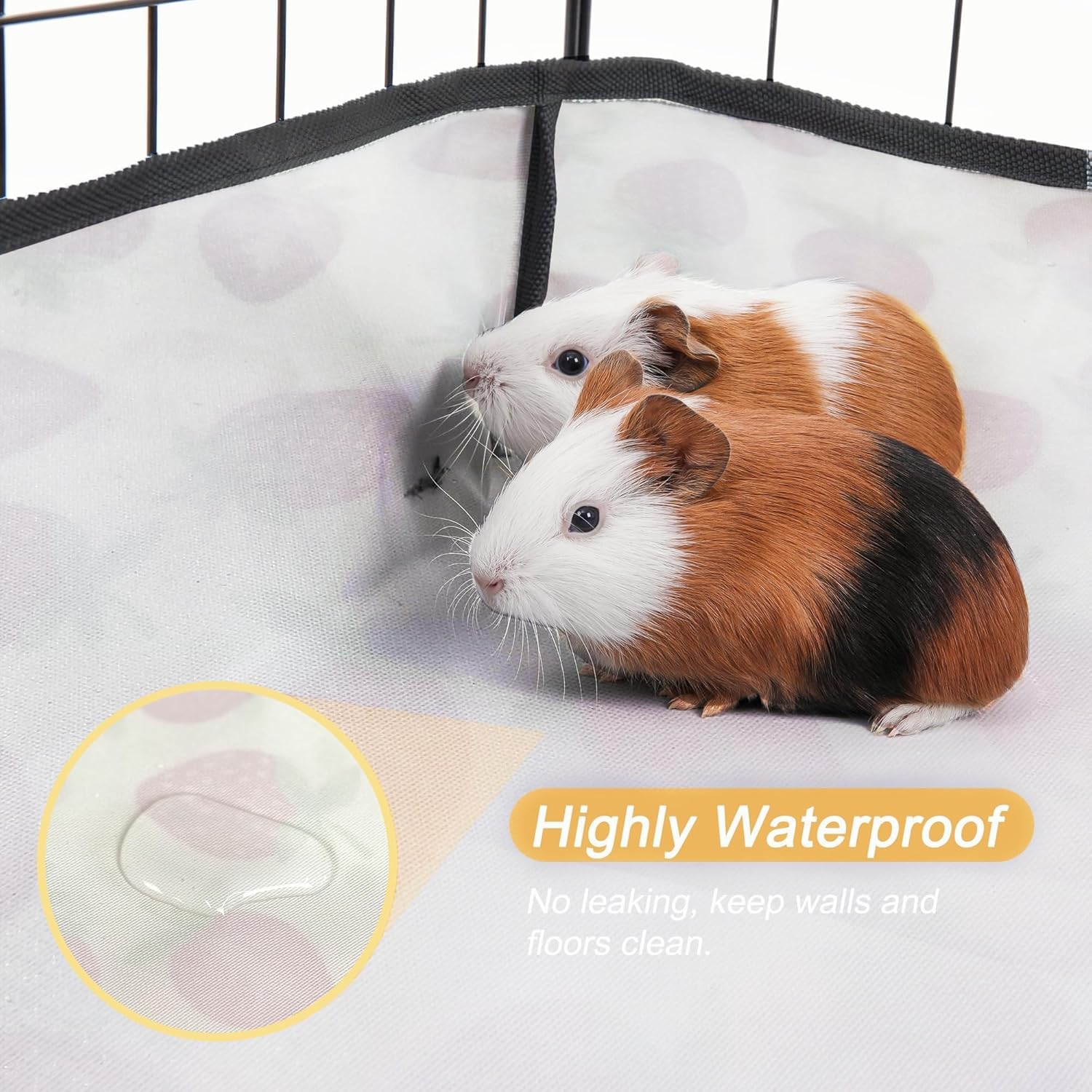Guinea Pig Cage Liner，Washable Waterproof Oxford Cloth Cage Liners for Small Animals,Hamster Chinchilla Hedgehog Rabbit and Other Small Animals Not Include Cage