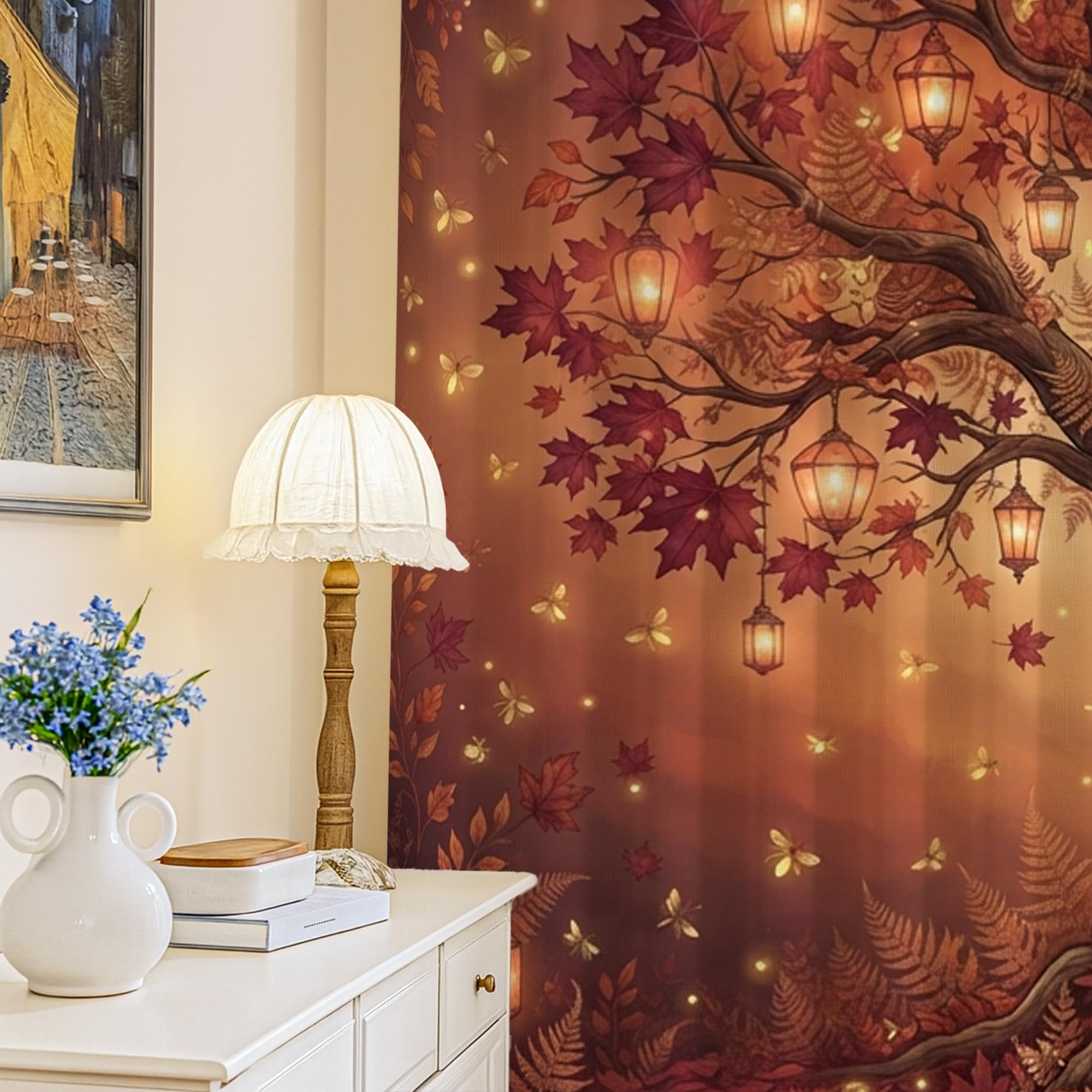 Rideaux occultants marron 132x213 cm isolants pour chambre d'enfant
