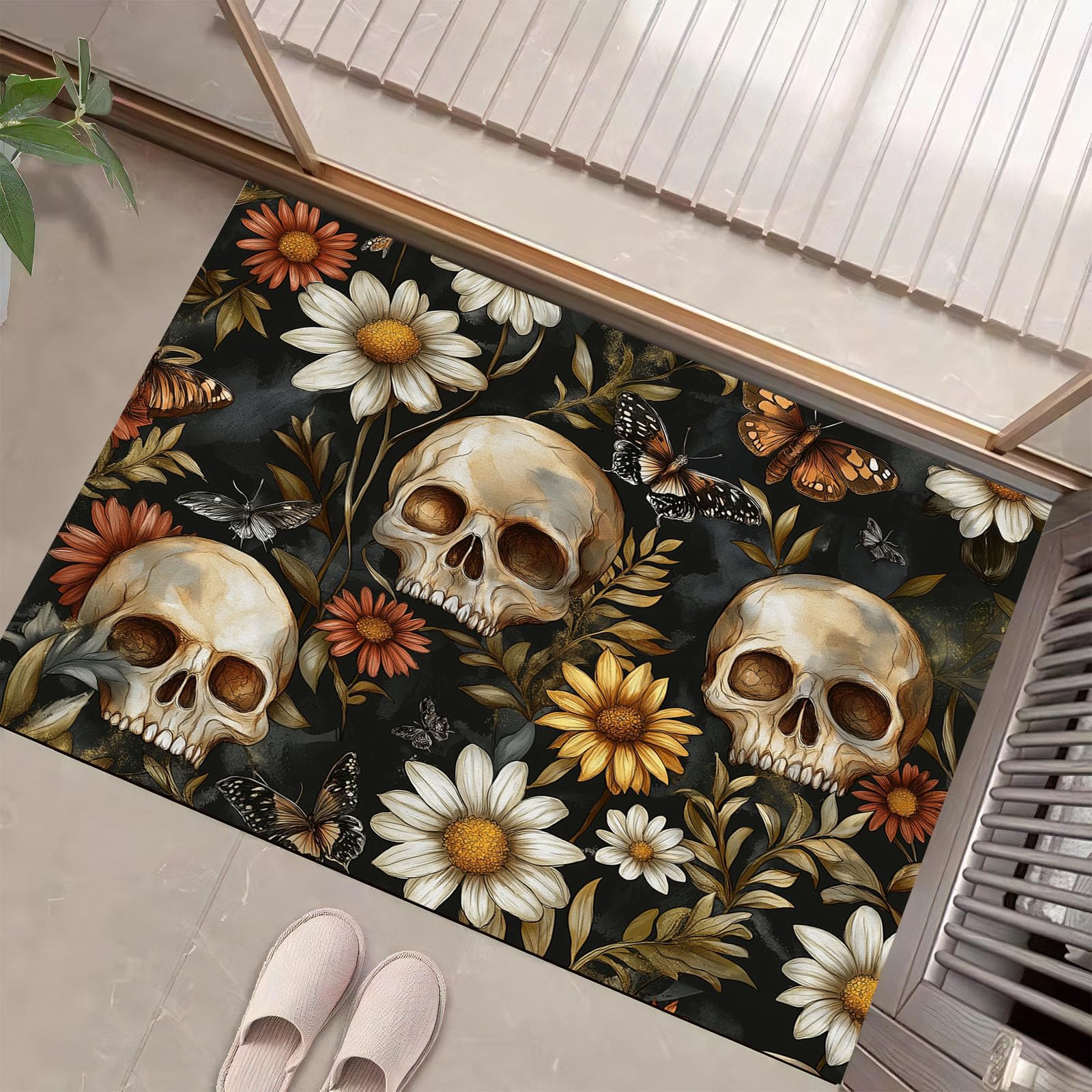 Paillasson intérieur rococo blanc pour sublimer votre entrée de maison