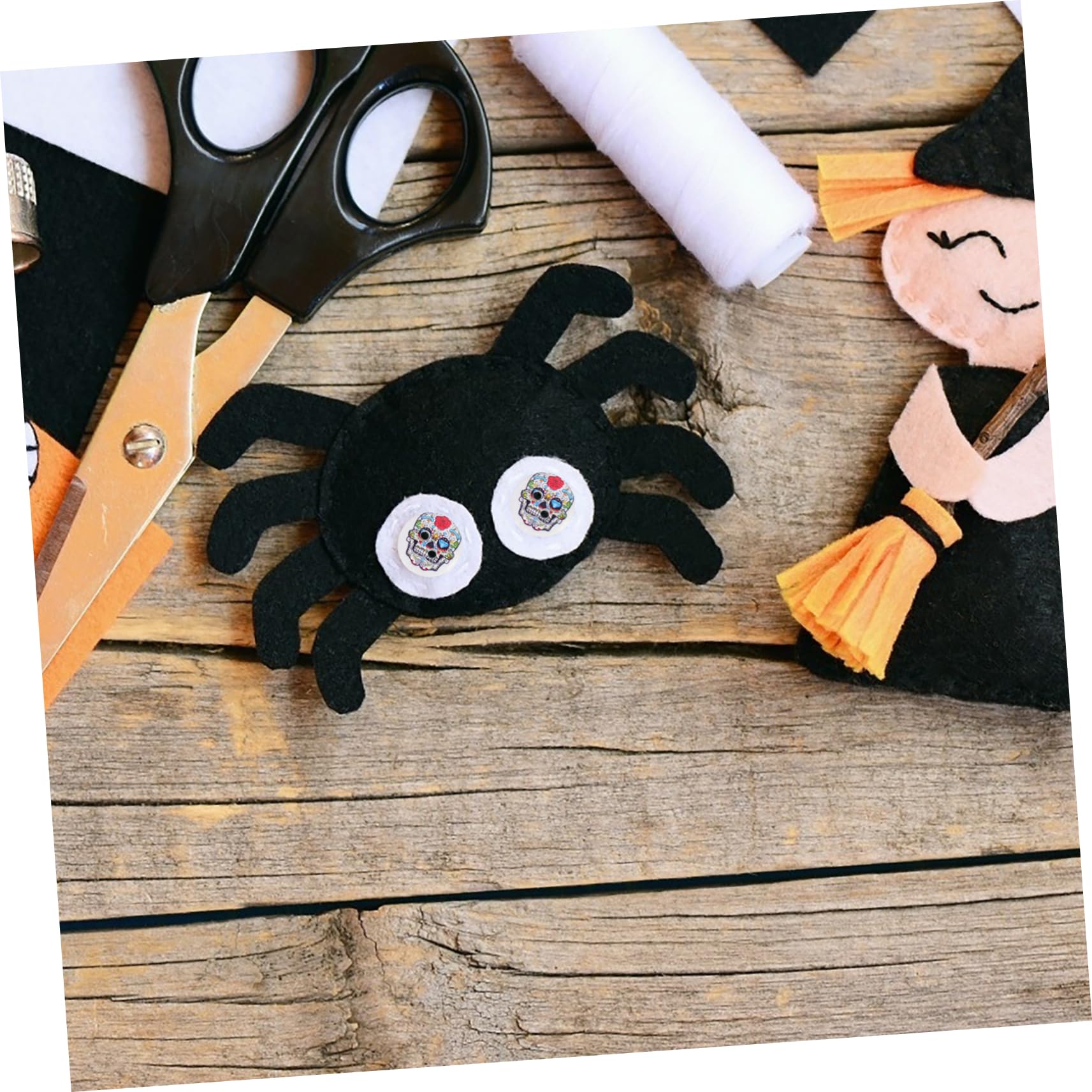 NUOBESTY 4 Set Di Bottoni Artigianali Per Cucire Con Motivo A Teschio Di Halloween in Legno Per Decorazioni Bottoni Di Ricambio Per Abbigliamento 200 Pezzi*4