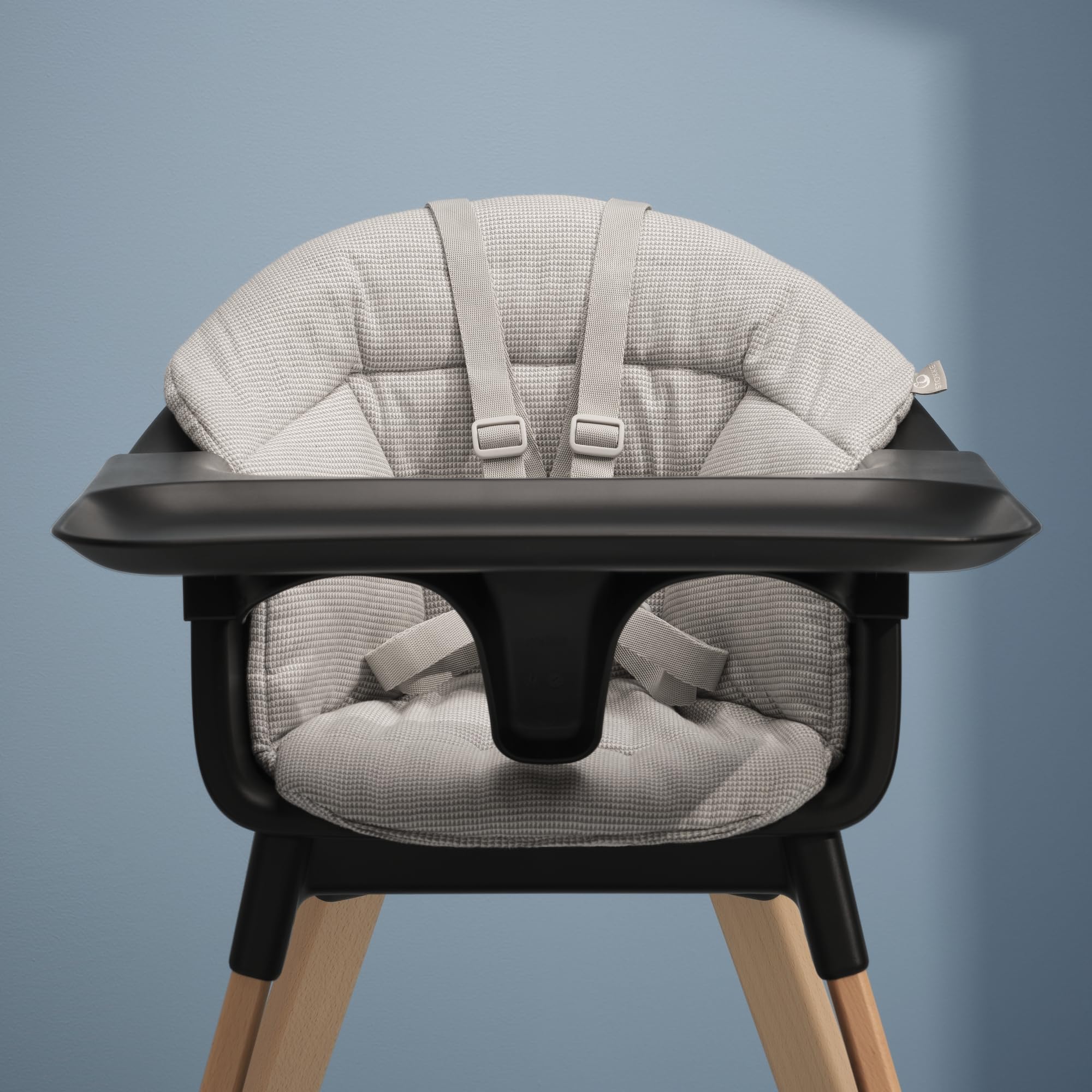 Coussin Stokke Clikk, Gris Nordic - Compatible avec la chaise haute Stokke Clikk - Pour plus de confort - Fabriqué en coton organique - Réversible et lavable en machine - Idéal de 6 à 36 mois