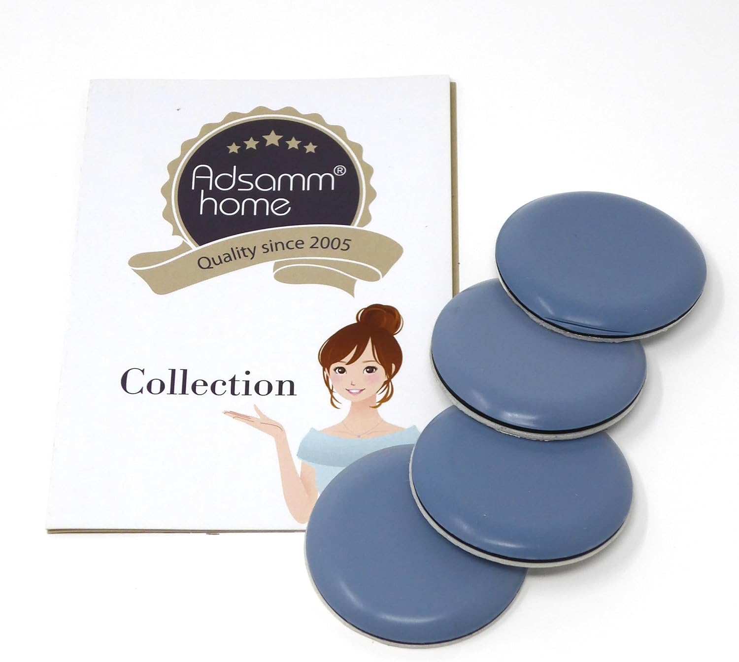 Adsamm® / 4 x PTFE glides, Grey-blue, diameter 40 mm - Image 3