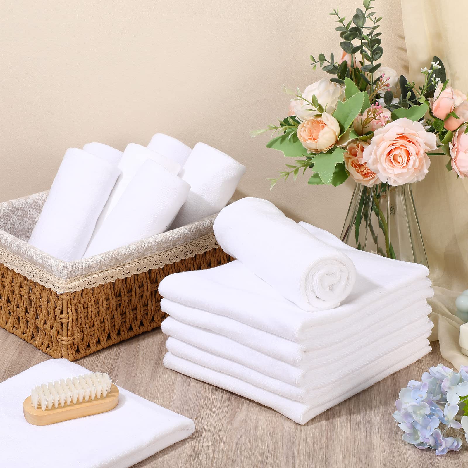 Newwiee 72 Pack Bleach Proof Towels Bulk for Salon Hair Microfiber