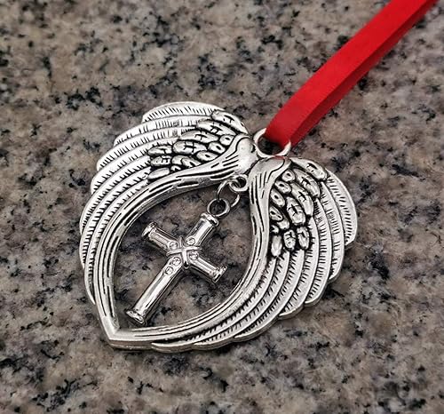 Miniatura 10 de JUPPE Regalos conmemorativos, regalos de condolencias por la pérdida de un padre amado, madre, alas de ángel, decoración de Navidad, un pedazo de mi