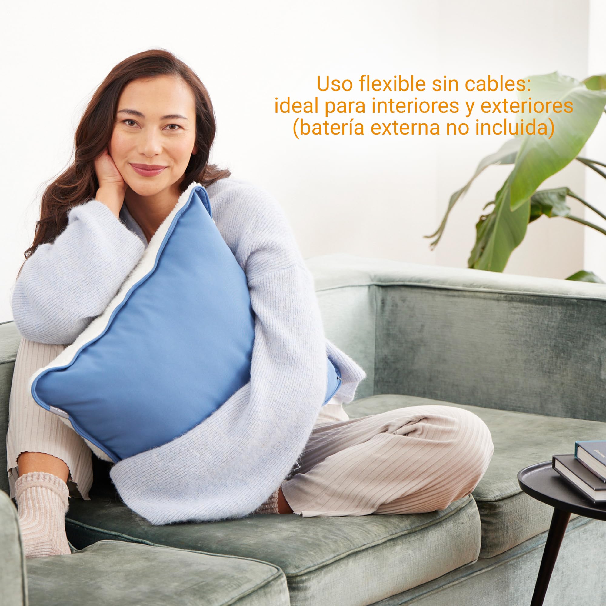 medisana HC 150 manta electrica con calor infrarrojo, almohadilla electrica | con desconexión automática para espalda, hombros, cuello, manta eléctrica e inalámbrica para casa y de viaje