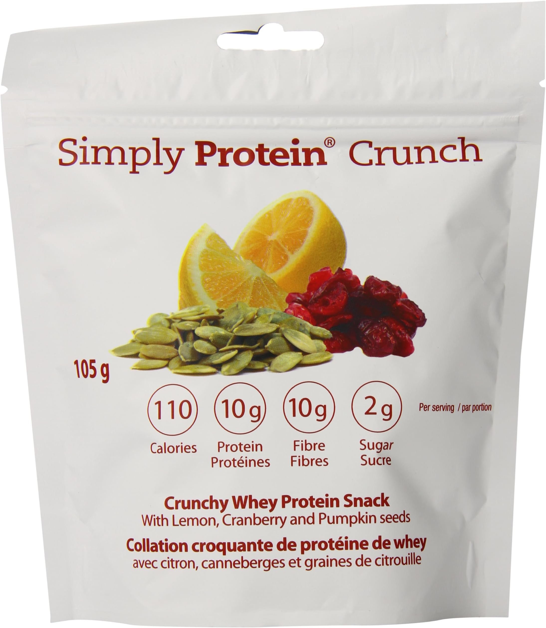 Simply Protein Crunch, Lemon, Cranberry, Pumpkin Seed, 105 Gram, 6 Count