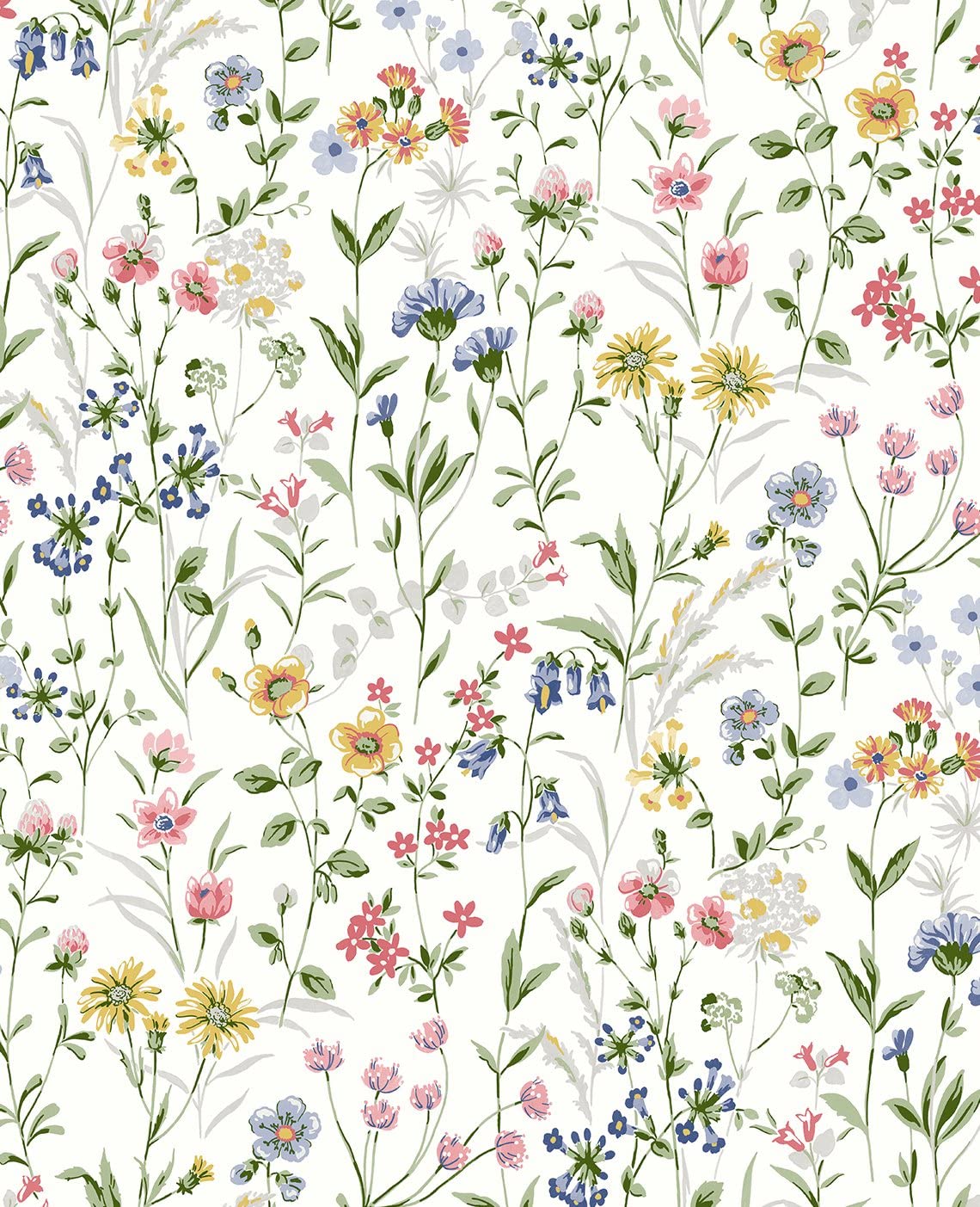 NextWall Wildflowers Floral Prepasted Wallpaper (Multicolored) - Amazon.com