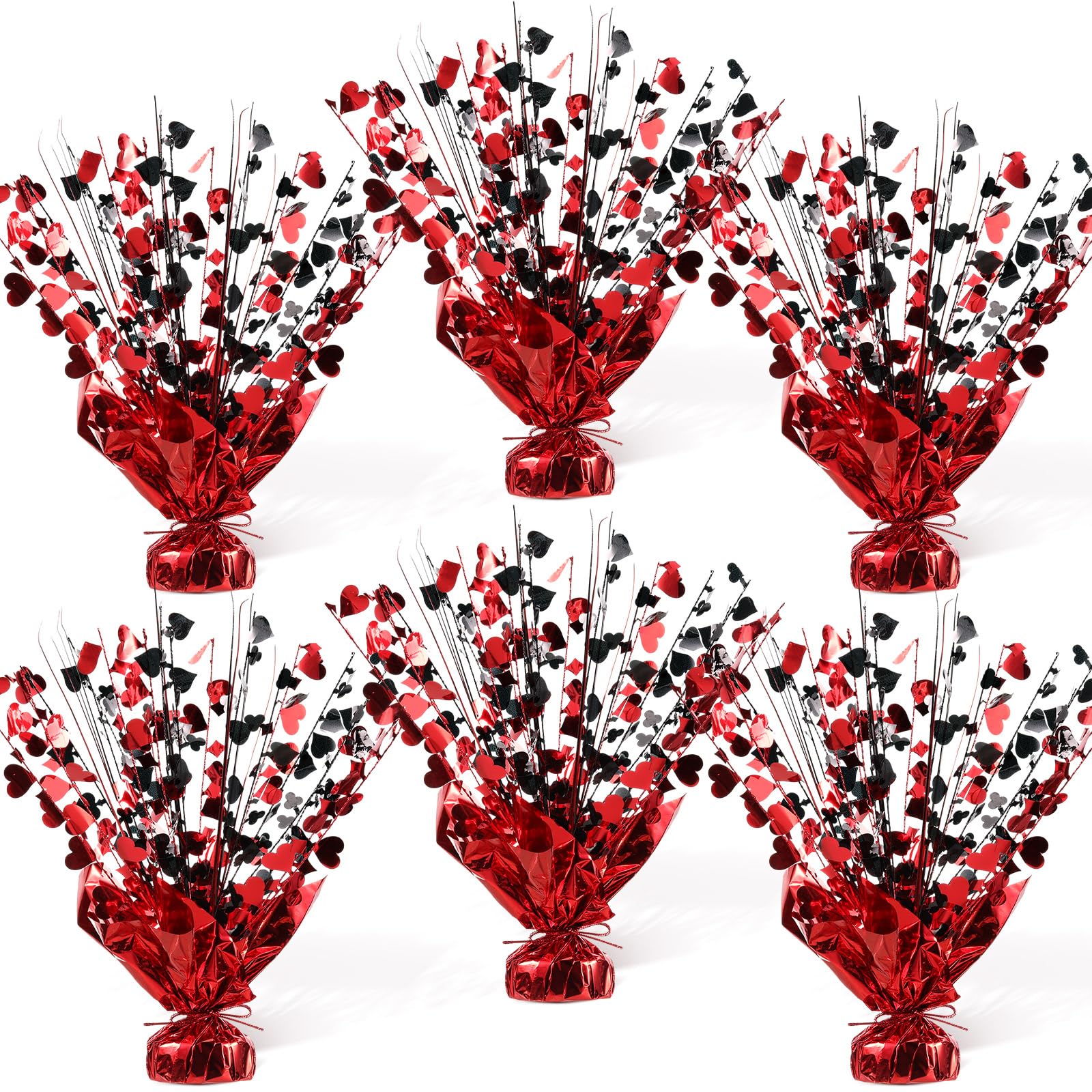 Foilswirl Casino Metallic Foil Spray Centerpieces for Tables Las Vegas Theme Party Supplies Casino Theme Party Decorations for Poker Night Game Night Wedding Birthday Home Decoration (6)