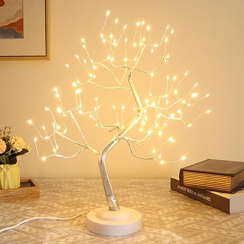 108 luces LED de árbol de hadas decorativas para interiores con 8 modos de iluminación y función de temporizador, luz de árbol bonsái con USB y