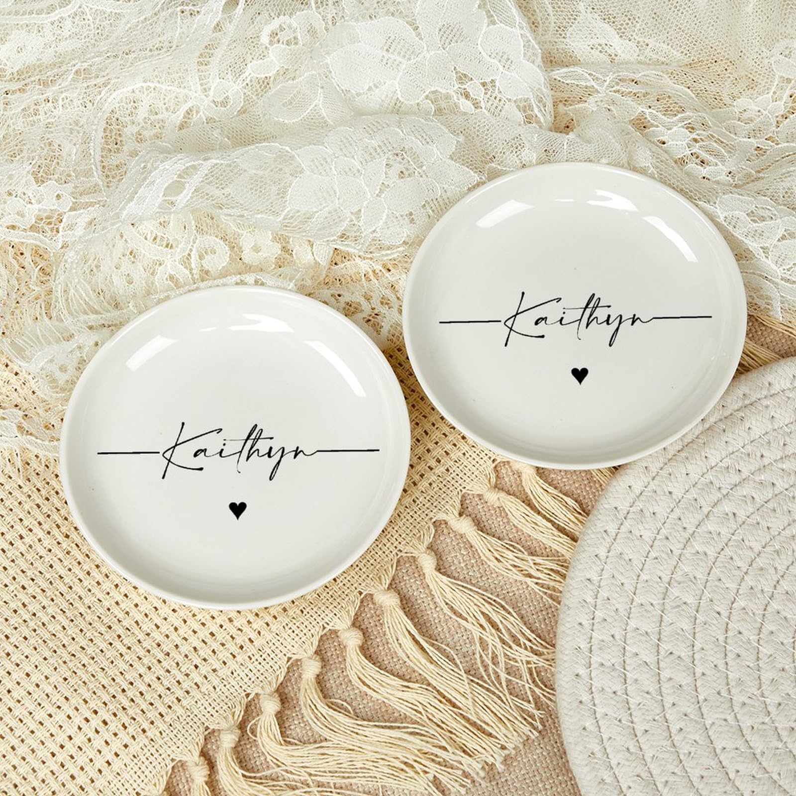 Custom Photo Jewelry Dish - Personalized Anniversary Wedding Gifts For