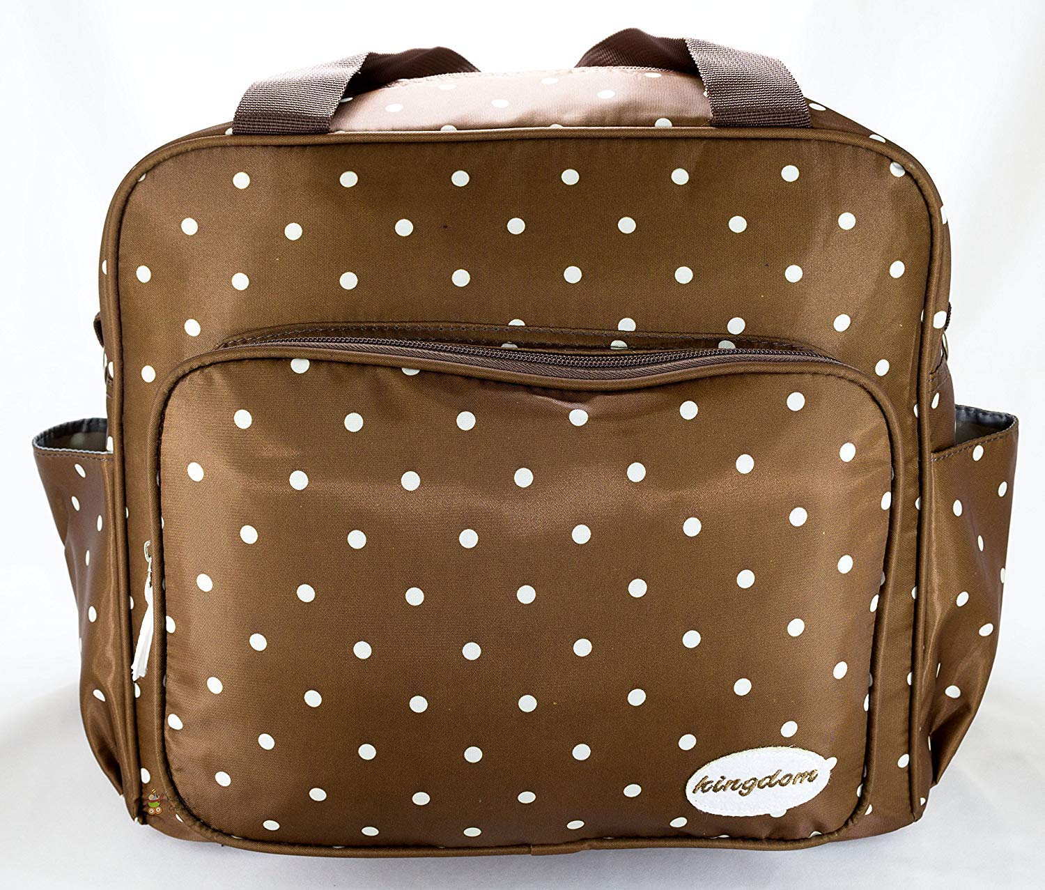 Trendy Dukaan Diaper Bag/Mother Backpack for Travel with Diaper Changing Mat (Dotted Brown)-picture-13