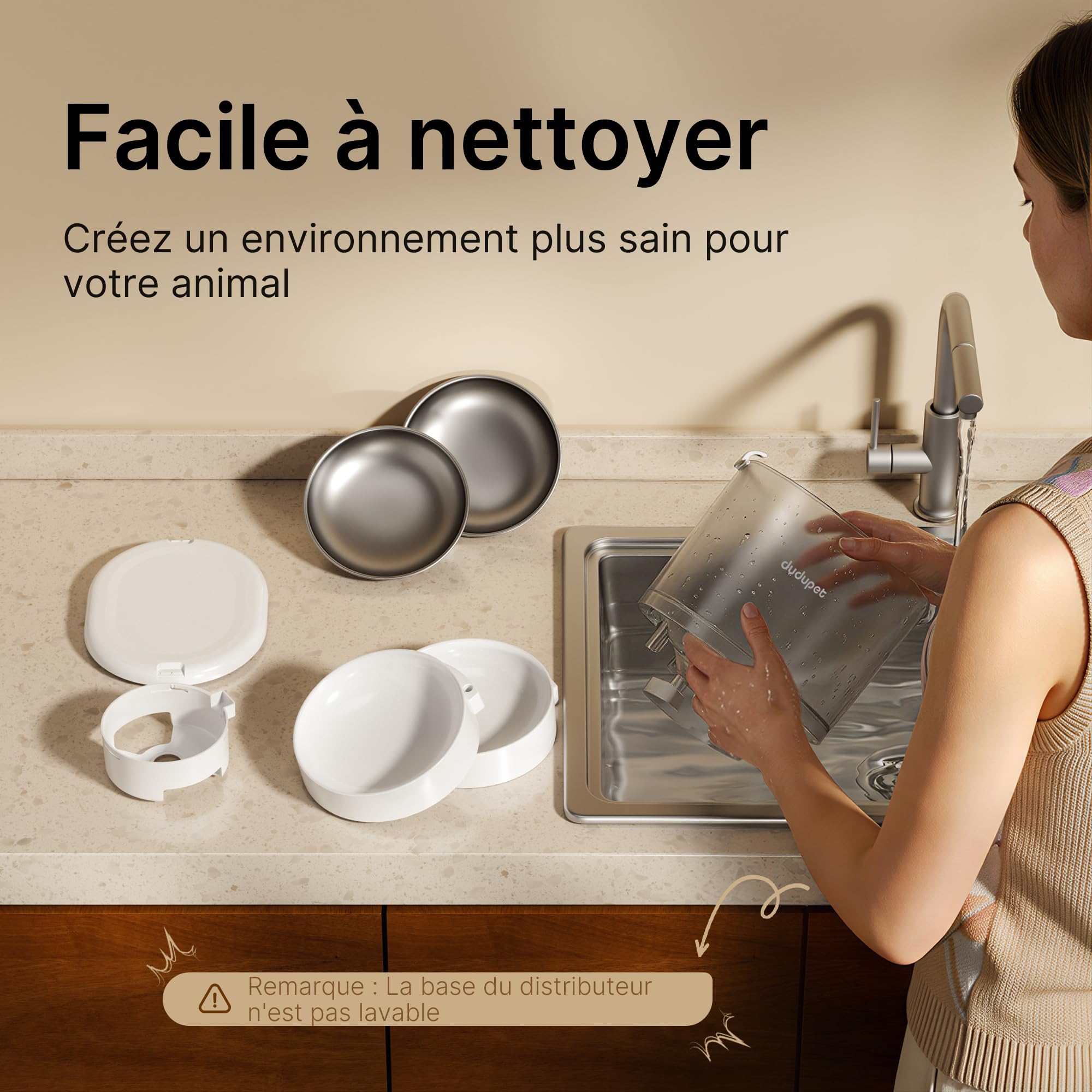 Distributeur Croquettes Chat Automatique avec 2 Bols - WiFi 5G | Contrôle par App, 5L avec Minuterie Programmable pour Maisons à Chats Multiples et Chiens, Enregistrement Vocal de 10s