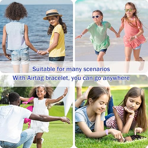 Miniatura 7 de R-fun Impermeable para Pulseras Air Tag Paquete de 2 Compatible con Localizadores de Air Tag de Apple con Silicona Suave, Funda Protectora