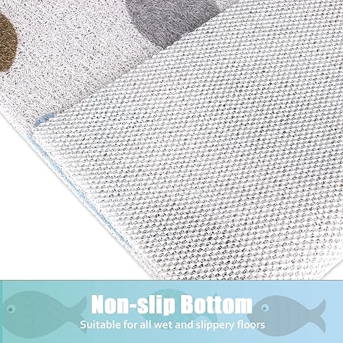 Miniatura 2 de Tapete de ducha antideslizante, cuadrado de 24 x 24 pulgadas, tapete de baño suave y cómodo con orificios de drenaje, tapete de baño de masaje de