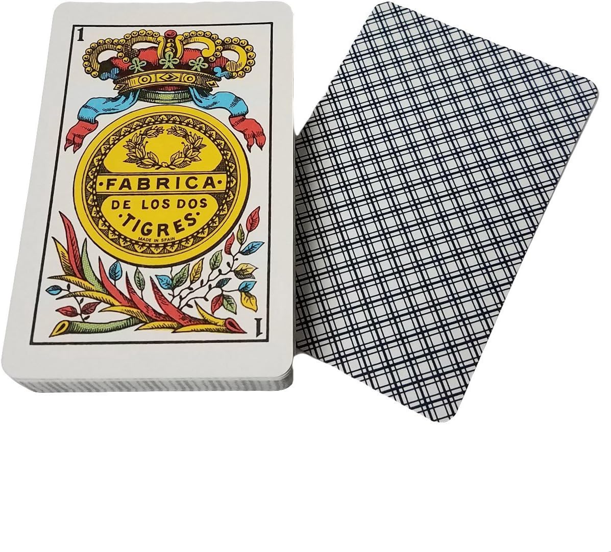 Deck of 50 Fournier Spanish Playing Cards Cadiz Face #5 Los Dos Tigres Tuck Case - Baraja Española Gaditana