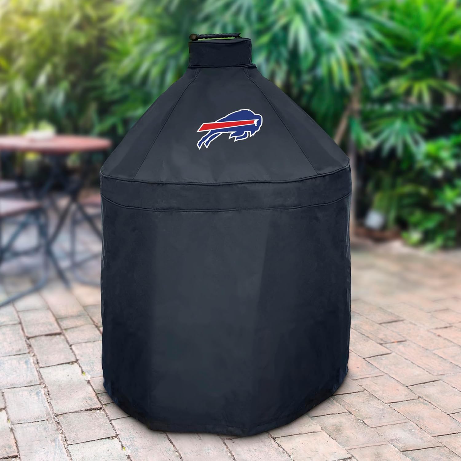 FANMATS 42769 NFL - Buffalo Bills - Black KAMADO Style Grill Cover with Primary Logo - 27" x 27" x 40"